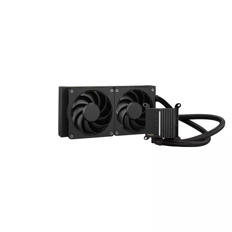 Viskas viename skysčio aušintuvas ASUS ProArt LC 240, 120 mm ventiliatoriai, juodas, palaiko LGA1700/AM5/AM4/115x/1200