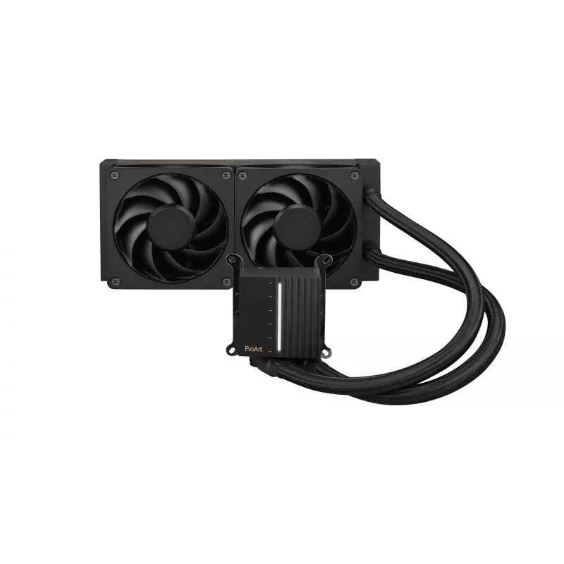 Viskas viename skysčio aušintuvas ASUS ProArt LC 240, 120 mm ventiliatoriai, juodas, palaiko LGA1700/AM5/AM4/115x/1200