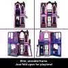 Monster High Boo-tique viešbučio lėlių namelis su šiurpiais siurprizais kiekviename kambaryje ir 13+ priedų