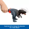 Jurassic World Rebirth Wild Roar Abelisaurus žaislinis dinozauras, uodega valdomas puolimo kąsnis ir garsas