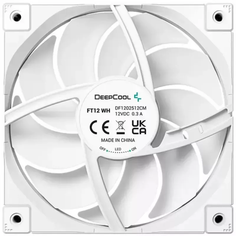 Korpuso ventiliatorius DeepCool FT12 WH 120 x 120 x 25 mm, baltas, 120 mm