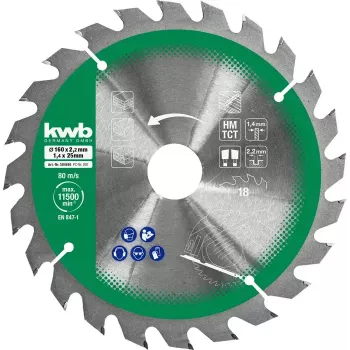 Diskinių pjūklų diskų rinkinys Einhell-KWB 584795, Ø165 mm, kiaurymė 20 mm, 3 vnt. medžio drožlių plokštėms, kietmedžiui, fanerai, plastikui, spygliuočiams