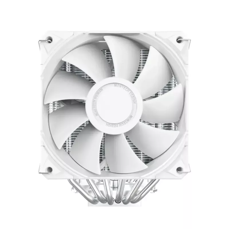 CPU aušintuvas Montech NX600 (baltas) su 120 mm ventiliatoriumi, suderinamas oro aušintuvas staliniams procesoriams
