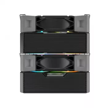 CPU aušintuvas Montech NX600 ARGB, juodas, 120 mm ventiliatorius, ARGB apšvietimas