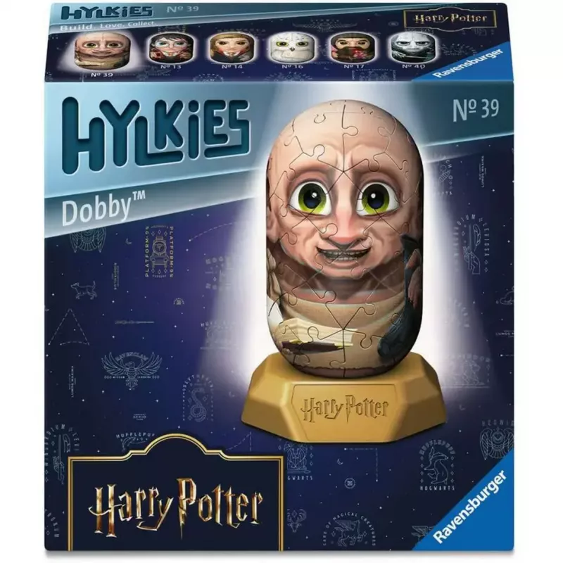 3D dėlionė Ravensburger Hylkies Haris Poteris Dobis, putplasčio tarpusavyje sujungiamos dalys, surinkta figūrėlė