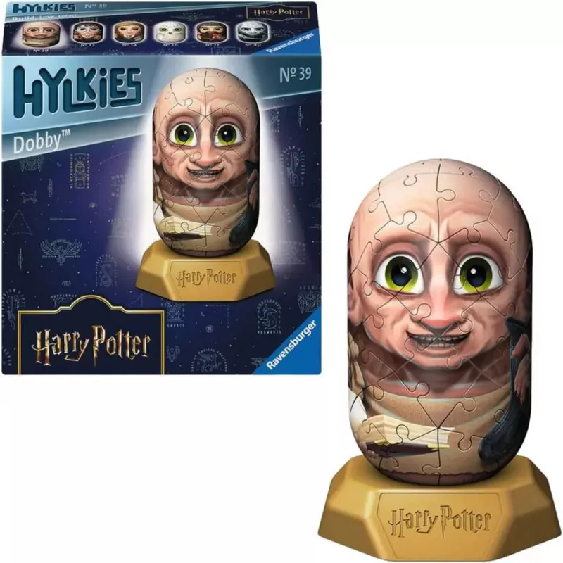 3D dėlionė Ravensburger Hylkies Haris Poteris Dobis, putplasčio tarpusavyje sujungiamos dalys, surinkta figūrėlė