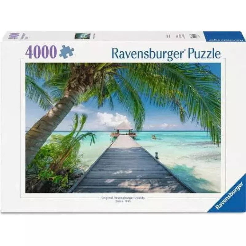 Dėlionė Ravensburger Dream Beach in the Maldives — 4000 dalių, aukštos kokybės vaizdas