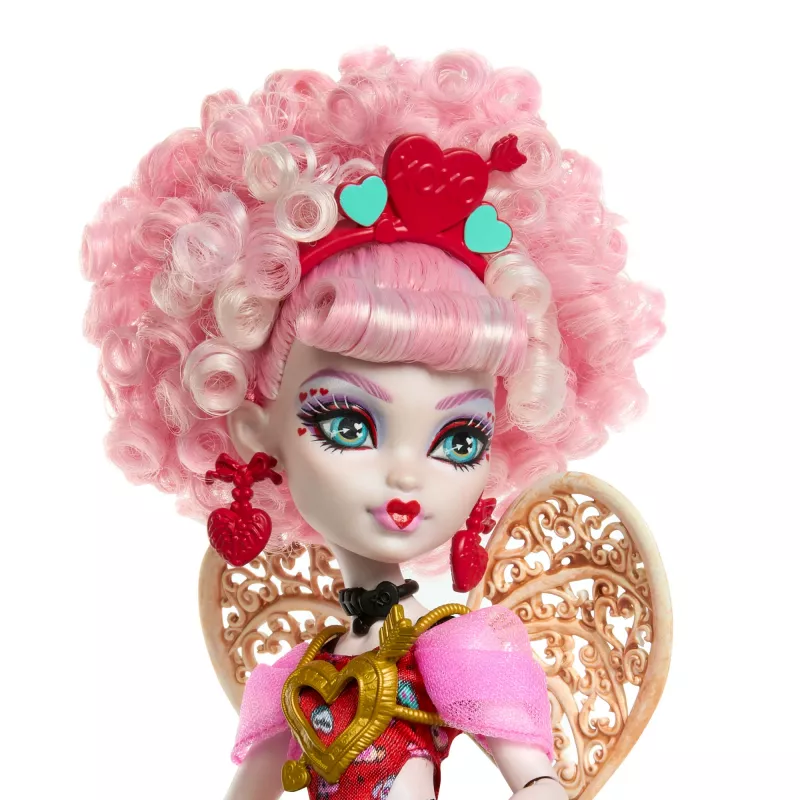 Lėlė MATTEL Monster High Scary Sweet Birthday Cupid Asteria – kolekcinė mados lėlė, lankstoma, teminė apranga