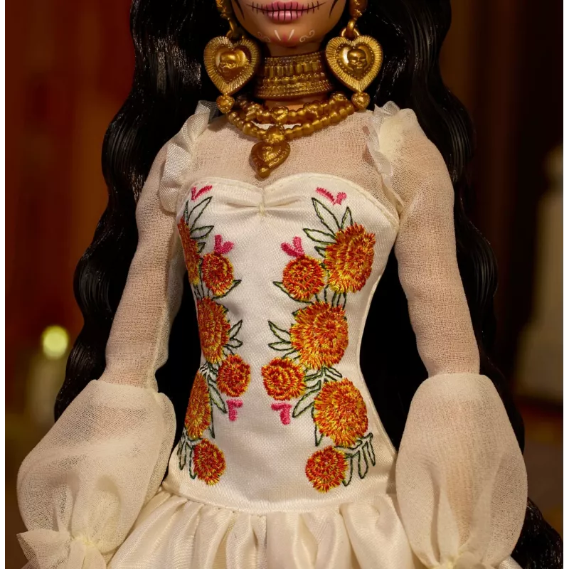 Barbie Signature Día De Muertos 2025 kolekcinė lėlė su rauktu kreminės spalvos suknele