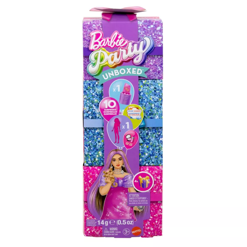 Lėlių rinkinys MATTEL Barbie Party Unboxed Reveal Set Curvy JFY67 – madingos apvalių formų lėlės ir aksesuarai