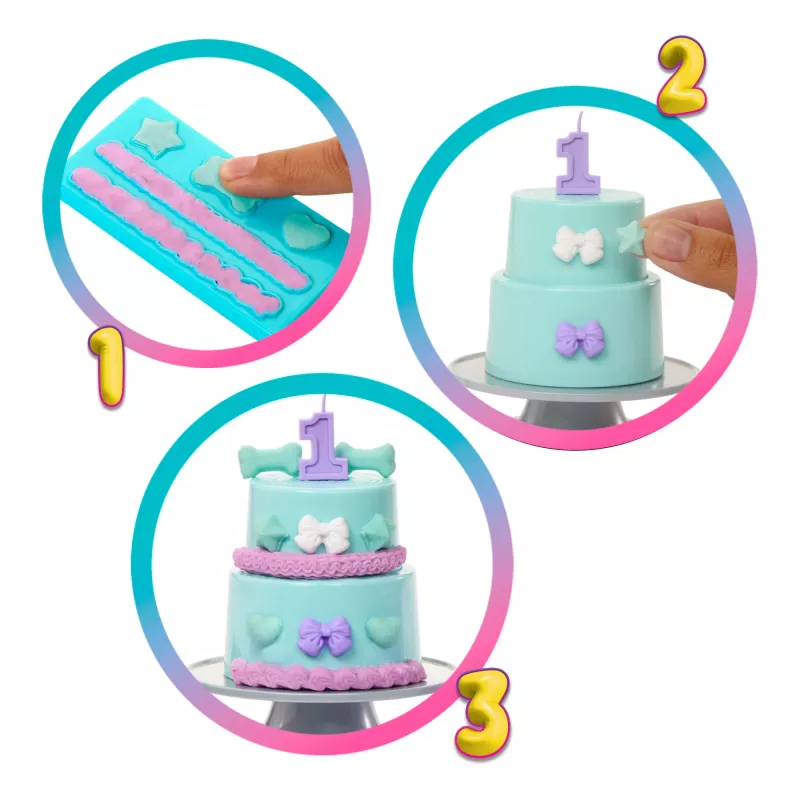 Barbie Party Unboxed augintinio gimtadienio serijos lėlė ir aksesuarai, „Party Stars“ rinkinys su 10 staigmenų