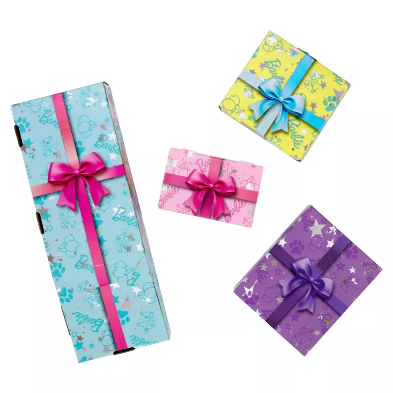 Barbie Party Unboxed Pet Birthday Series Doll & Accessories, Birthday Bows Set with 10 Surprises