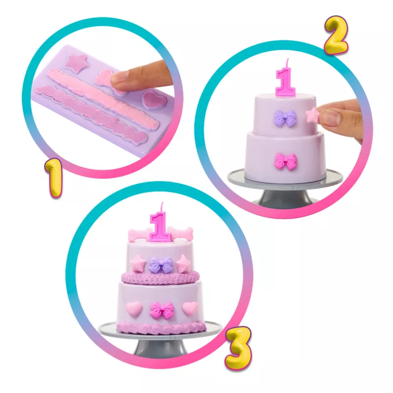 Barbie Party Unboxed Pet Birthday Series Doll & Accessories, Birthday Bows Set with 10 Surprises