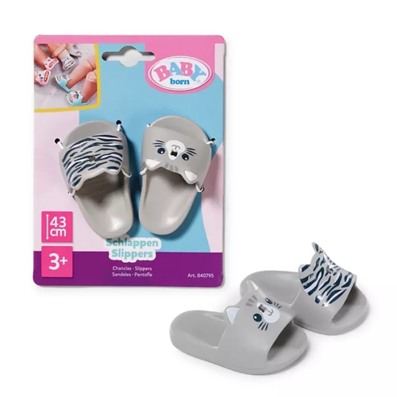 BABY born Šlepetės 3 asorti 43 cm Lėlės bateliai