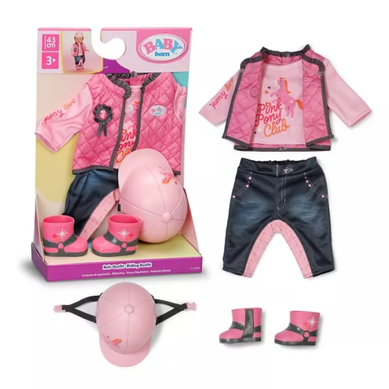 BABY born Riding Outfit 43cm lėlių drabužėlių rinkinys