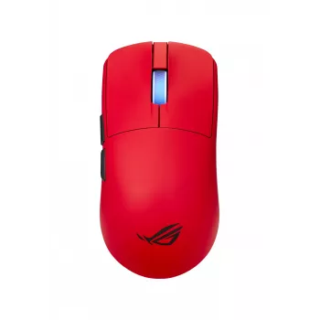ASUS ROG Harpe II Ace RED pelė, skirta žaidimams, dešiniarankė, RF belaidė + Bluetooth + USB Type-A, optinė, 42000 DPI