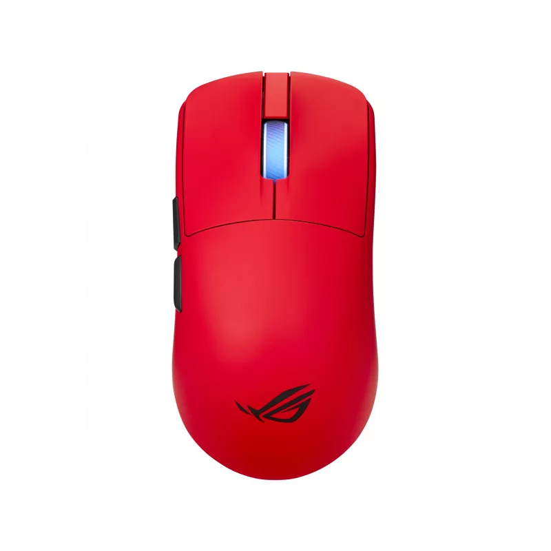 ASUS ROG Harpe II Ace RED pelė, skirta žaidimams, dešiniarankė, RF belaidė + Bluetooth + USB Type-A, optinė, 42000 DPI