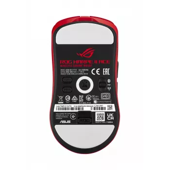 ASUS ROG Harpe II Ace RED pelė, skirta žaidimams, dešiniarankė, RF belaidė + Bluetooth + USB Type-A, optinė, 42000 DPI