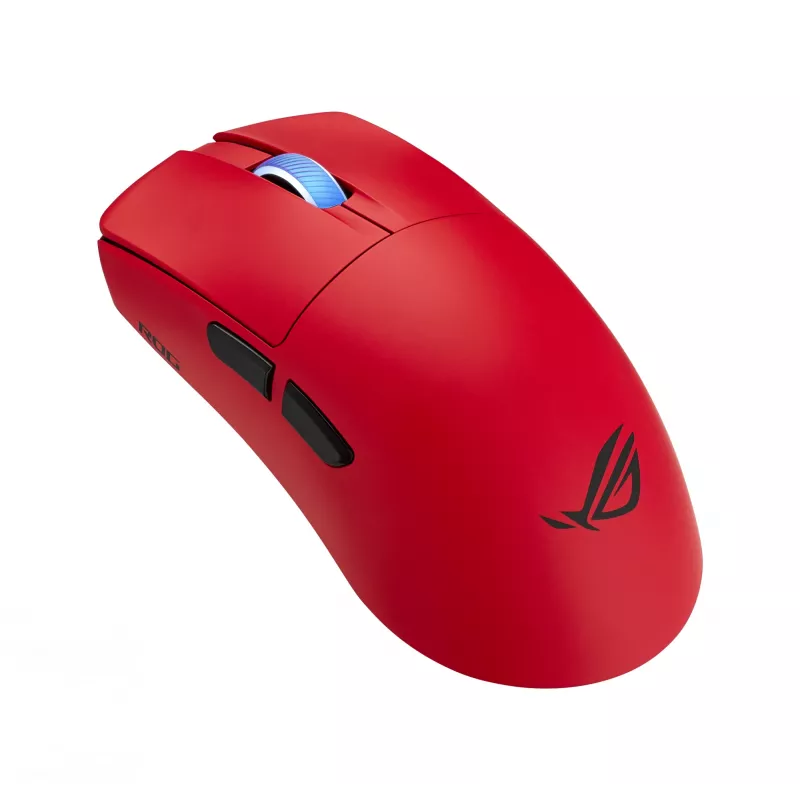 ASUS ROG Harpe II Ace RED pelė, skirta žaidimams, dešiniarankė, RF belaidė + Bluetooth + USB Type-A, optinė, 42000 DPI
