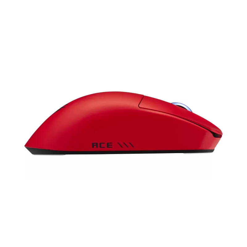 ASUS ROG Harpe II Ace RED pelė, skirta žaidimams, dešiniarankė, RF belaidė + Bluetooth + USB Type-A, optinė, 42000 DPI