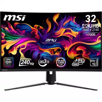 MSI MPG 321CURXDE QD-OLED kompiuterio monitorius 80 cm (31.5 col.) 3840 x 2160 pikseliai 4K Ultra HD juodas