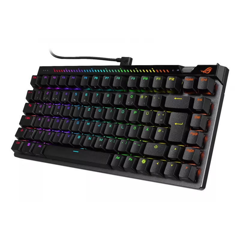 Mechaninė žaidimų klaviatūra ASUS ROG Falchion Ace 75% — USB, magnetiniai-mechaniniai jungikliai, RGB, juoda