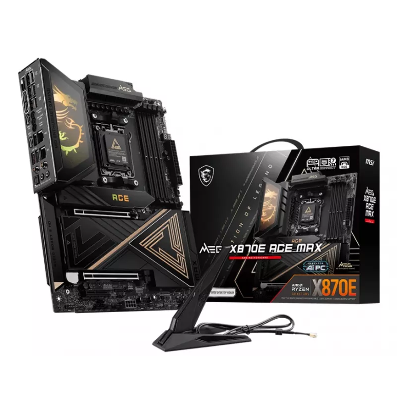 Pagrindinė plokštė MSI MEG X870E ACE MAX AM5 su 4x DDR5, 4x SATA, 5x M.2 (7E85-001R)