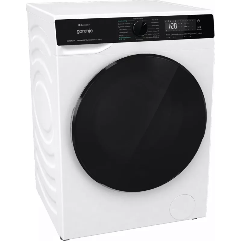 Gorenje WD2PA854ADW/DE skalbimo-džiovinimo mašina Priekinio įkrovimo Laisvai pastatoma Balta