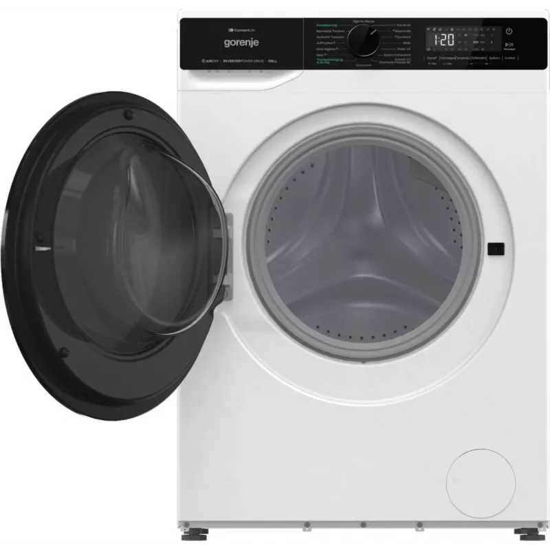 Gorenje WD2PA854ADW/DE skalbimo-džiovinimo mašina Priekinio įkrovimo Laisvai pastatoma Balta