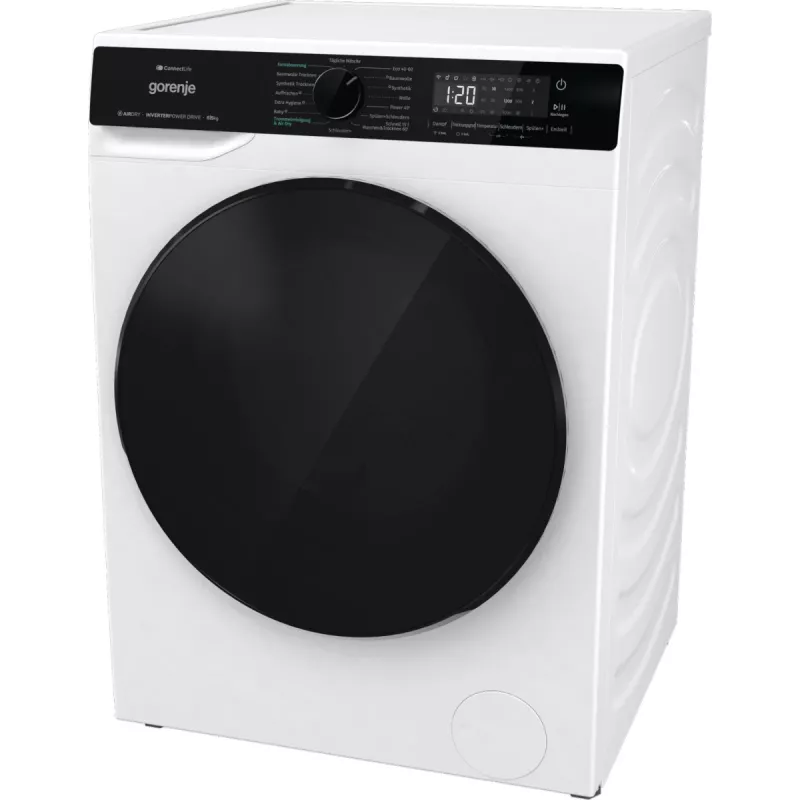Gorenje WD2PA854ADW/DE skalbimo-džiovinimo mašina Priekinio įkrovimo Laisvai pastatoma Balta