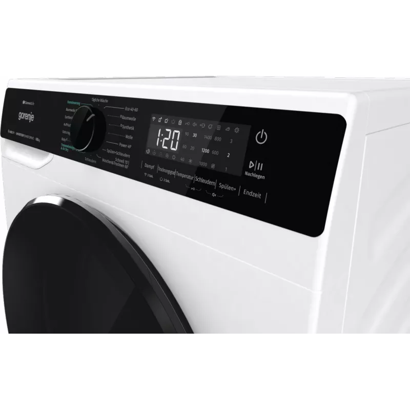Gorenje WD2PA854ADW/DE skalbimo-džiovinimo mašina Priekinio įkrovimo Laisvai pastatoma Balta