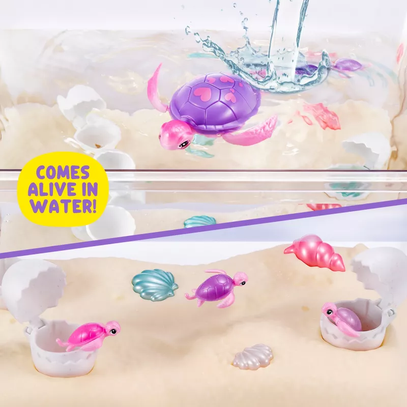 Zuru Pets Alive Mommy Turtle Surprise interaktyvus žaislas, įvairiaspalvis, LR44 baterija