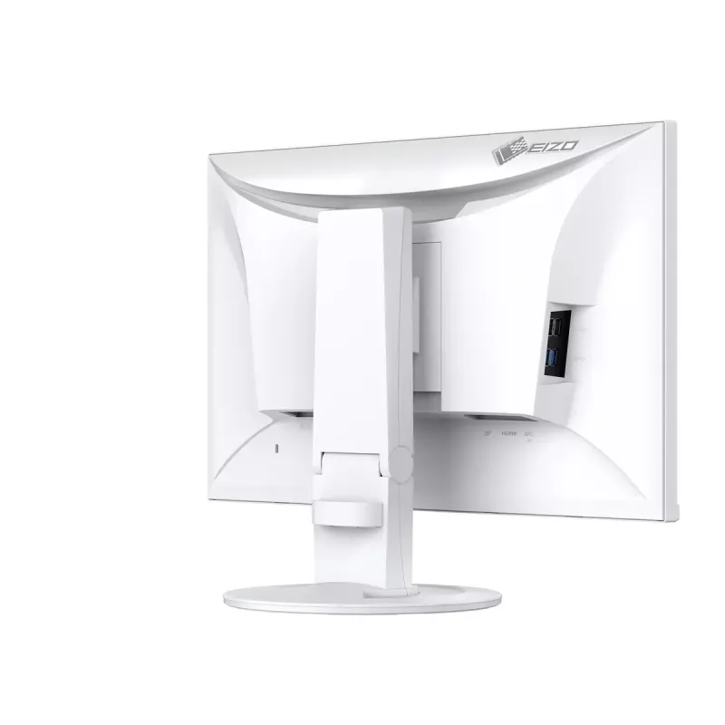 Kompiuterio monitorius EIZO FlexScan EV2400R-WT — 23,8 col. (60,5 cm) Full HD IPS, 1920×1080, 5 ms, USB šakotuvas, garsiakalbiai, reguliuojamas aukštis, VESA, baltas