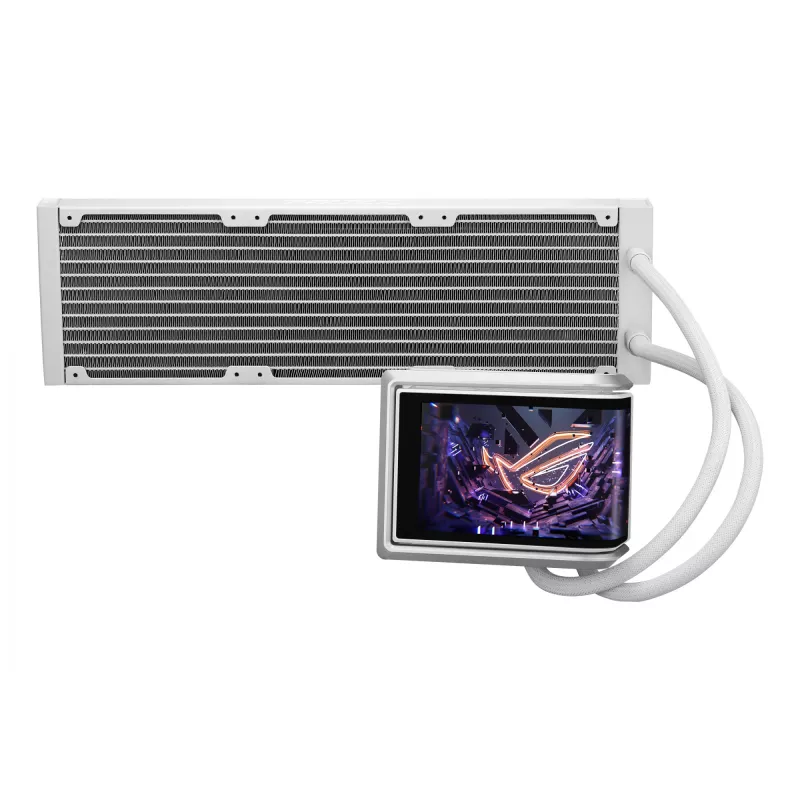 „ASUS ROG RYUO IV 360 ARGB WHT“ – vientisas skysčio aušintuvas, 360 mm radiatorius, 120 mm ventiliatoriai, baltos spalvos