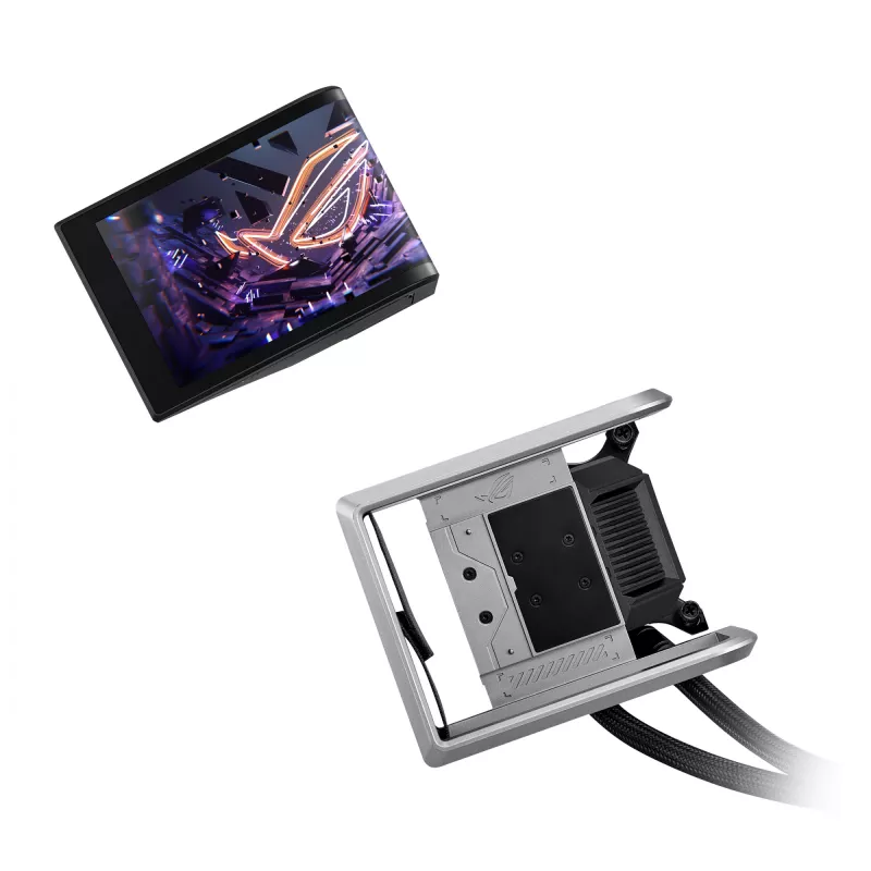 All-in-one skystas aušintuvas ASUS ROG RYUO IV 360 ARGB — 360 mm radiatorius, 120 mm ventiliatoriai, juoda
