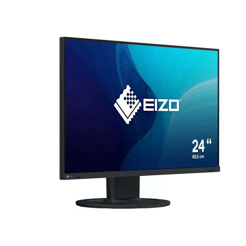 Kompiuterio monitorius EIZO FlexScan EV2400R-BK 23,8 col. (60,5 cm) Full HD 1920x1080 IPS LCD, 5 ms, USB šakotuvas, garsiakalbiai, VESA, reguliuojamas aukštis, juodas