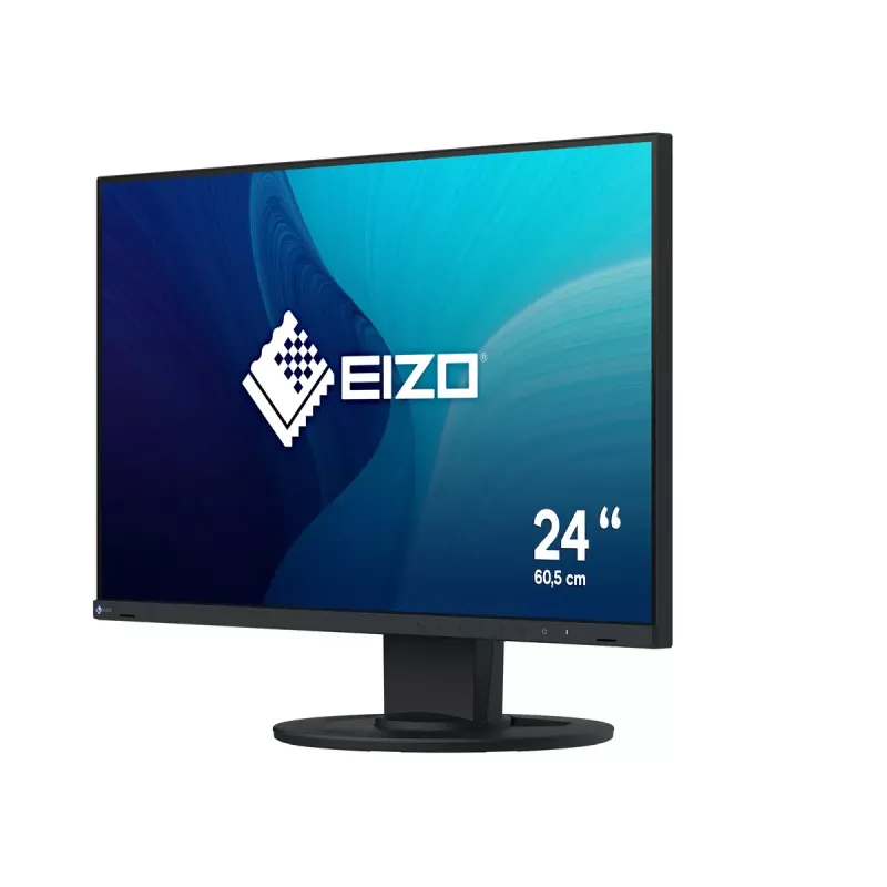 Kompiuterio monitorius EIZO FlexScan EV2400R-BK 23,8 col. (60,5 cm) Full HD 1920x1080 IPS LCD, 5 ms, USB šakotuvas, garsiakalbiai, VESA, reguliuojamas aukštis, juodas