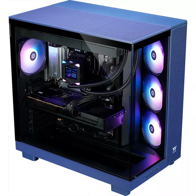 Stalinis žaidimų kompiuteris THERMALTAKE FTW V380XL 9070XT purpurinis/permatomas su Windows 11 Pro