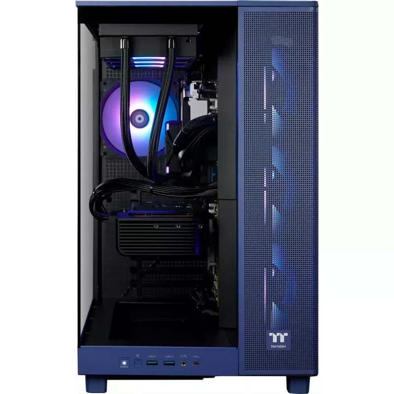 Stalinis žaidimų kompiuteris THERMALTAKE FTW V380XL 9070XT purpurinis/permatomas su Windows 11 Pro