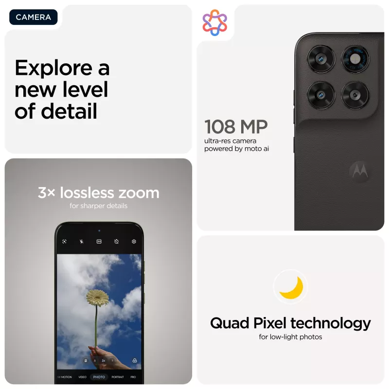 Motorola moto g77 17,3 cm (6,8 colio) „Hybrid Dual SIM“ „Android 16.0“ 5G USB-C 8 GB 256 GB 5200 mAh juoda