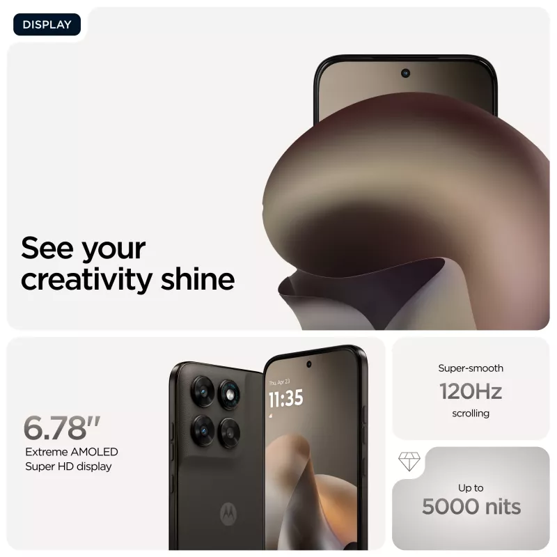Motorola moto g77 17,3 cm (6,8 colio) „Hybrid Dual SIM“ „Android 16.0“ 5G USB-C 8 GB 256 GB 5200 mAh juoda