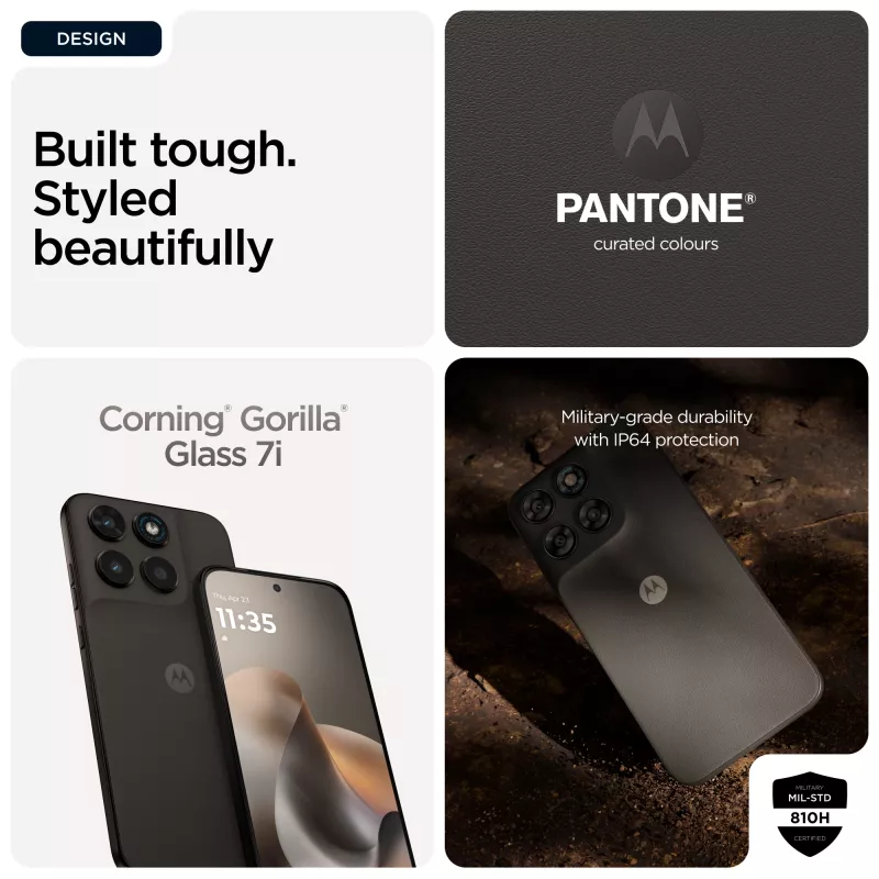 Motorola moto g77 17,3 cm (6,8 colio) „Hybrid Dual SIM“ „Android 16.0“ 5G USB-C 8 GB 256 GB 5200 mAh juoda