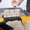 Kinetic Sand, statybvietės sulankstoma smėlio dėžė su 2 svarų žaidimų smėliu ir žaisliniu sunkvežimiu, laikymo dėklas, jutiminiai žaislai, šventinės dovanos vaikams nuo 3 metų