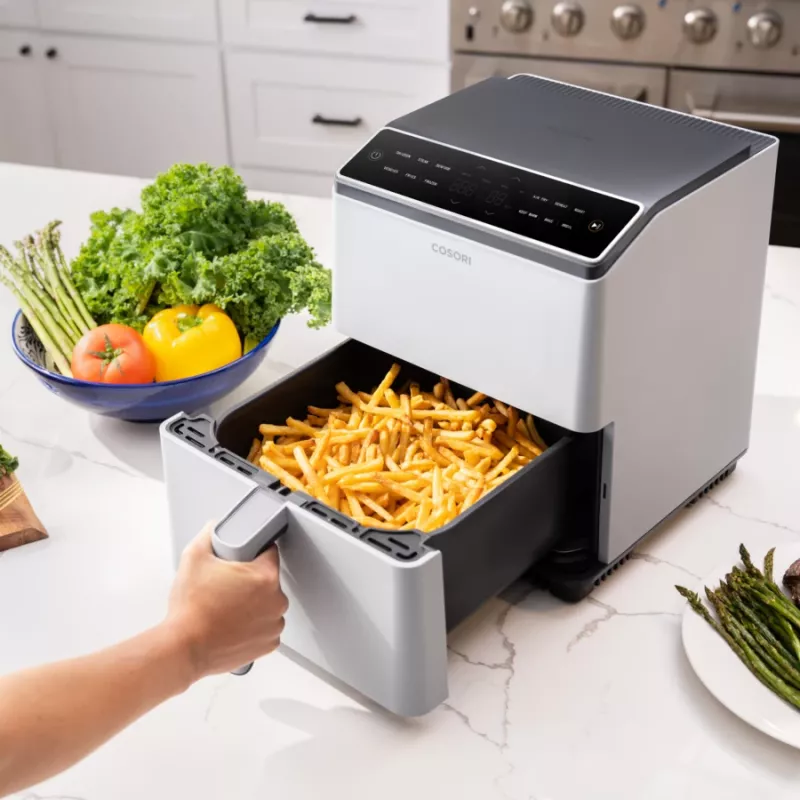 Cosori Dual Blaze Single 6.4 L Atskira 1750 W Karšto oro gruzdintuvė Šviesiai pilka