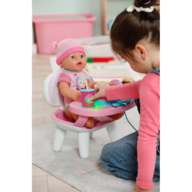 BABY born Pietų stalas, Lėlės stalas, 3 m., Reikalingos baterijos, Garso efektai, Šviesos efektai