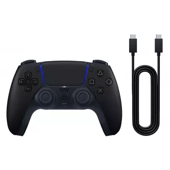 „Sony DualSense“ žaidimų pultas, juodas – „Bluetooth“ / USB, PS5 ir PC, USB-C, įmontuota ličio jonų baterija