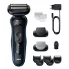 Foil shaver BRAUN Series 5 52-B1650S — 3-peiliukų, Li-Ion baterija, šlapiam ir sausam skutimuisi, kirptuvas, mėlynas