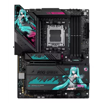 ASUS ROG STRIX X870E-H GAMING MIKU WIFI7 ATX pagrindinė plokštė AM5 lizdams, DDR5 palaikymas