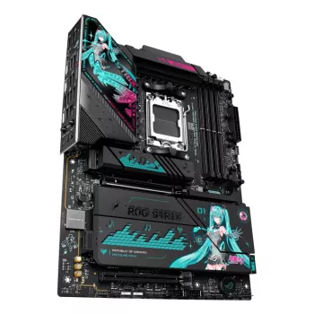 ASUS ROG STRIX X870E-H GAMING MIKU WIFI7 ATX pagrindinė plokštė AM5 lizdams, DDR5 palaikymas