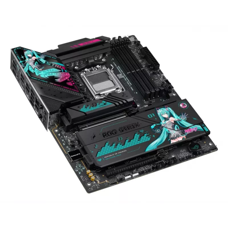 Motininė plokštė ASUS ROG STRIX X870E-H GAMING MIKU WIFI7 ATX, skirta AM5 lizdui, DDR5 palaikymas